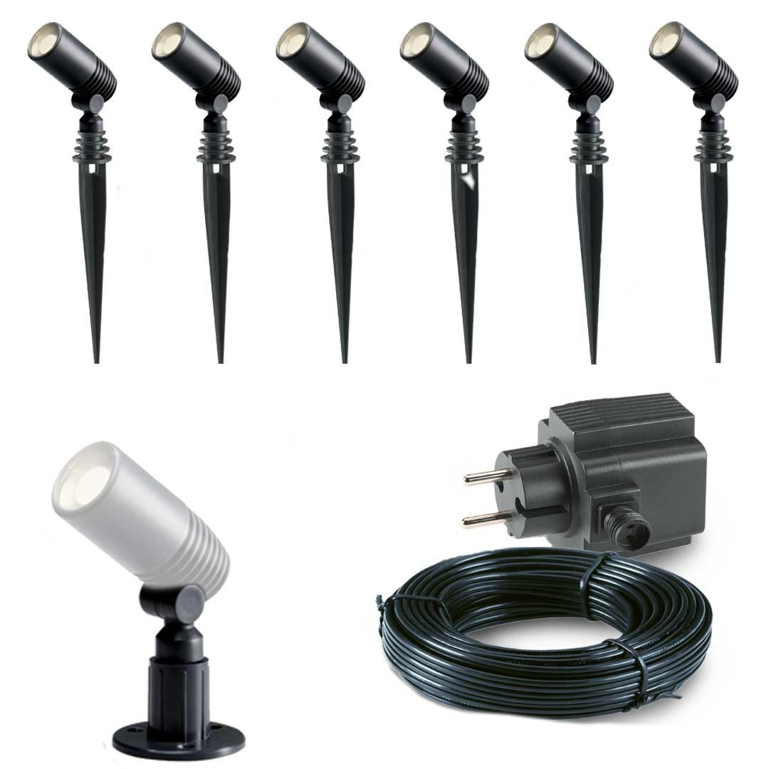 6x LED grond spot - 12V - 2 watt - complete set 6x LED grond spot - 12V - 2 watt - complete set